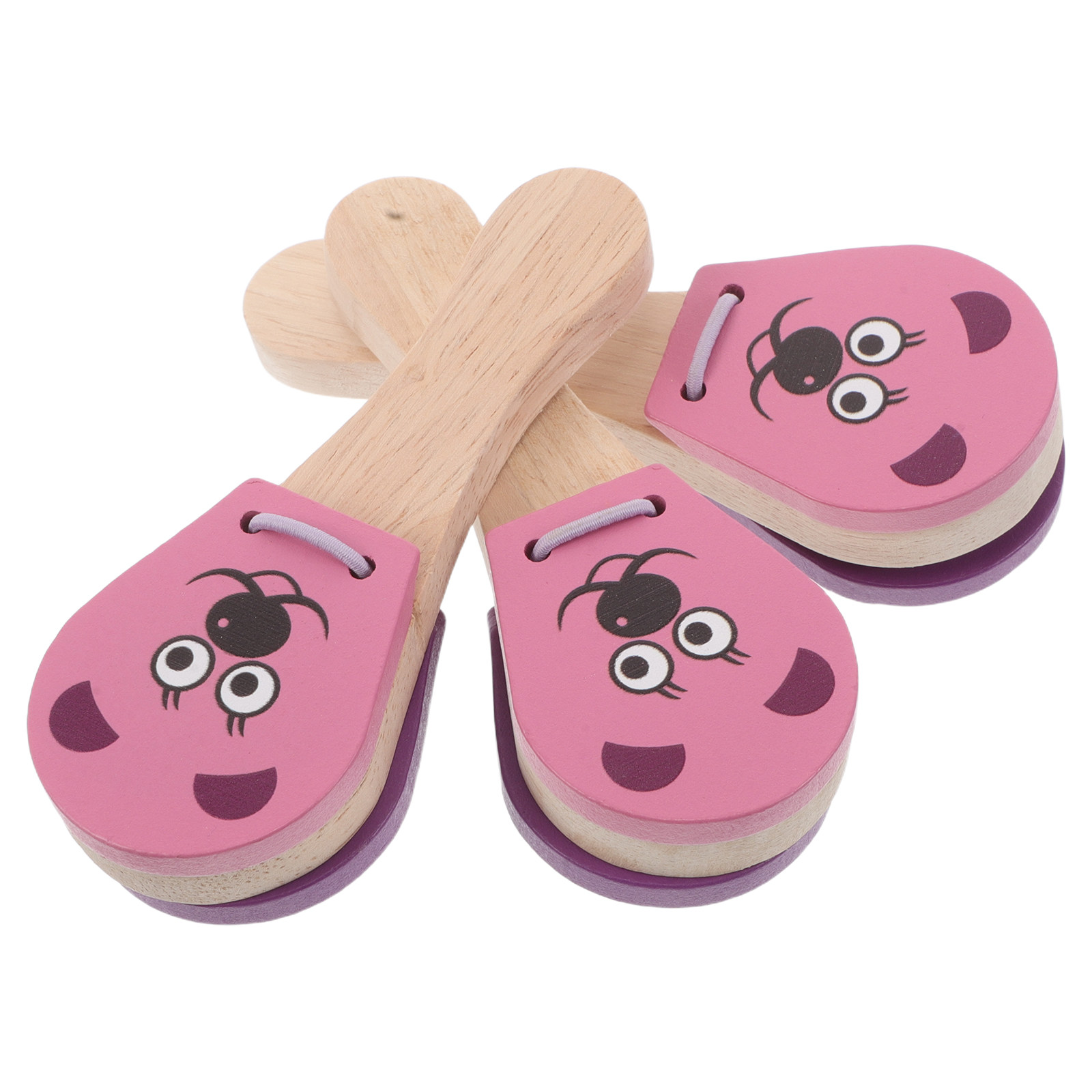 Musical Instrument For Babies - 3Pcs 나무 아기 뮤지컬 캐스터네츠 동물