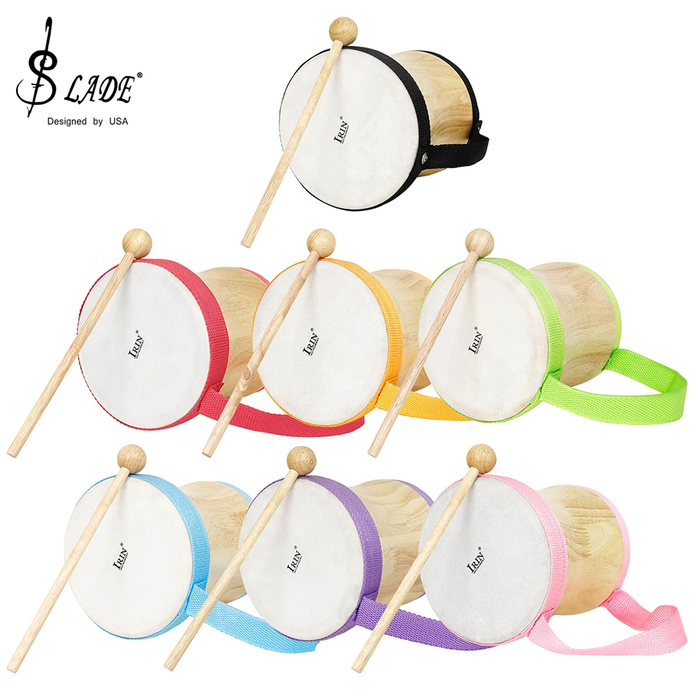Musical Instrument From India - SLADE 전문가용 목재 양가죽 드럼, 인도