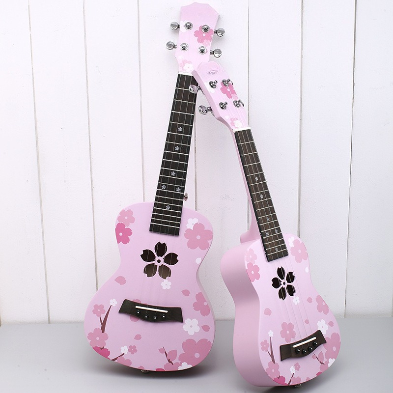우쿨렐레 초급 학생 핑크 어린이 소형 기타 우쿨렐레 우 - Musical Instrument Ukulele 리뷰 및 가격