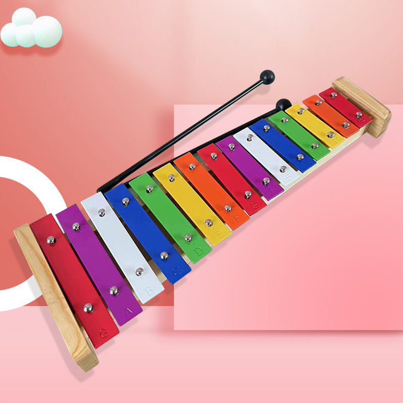 어린이를위한 15 키 실로폰 오르프 뮤지컬 키보드 금속 - Musical Instrument For Babies 리뷰 및 가격