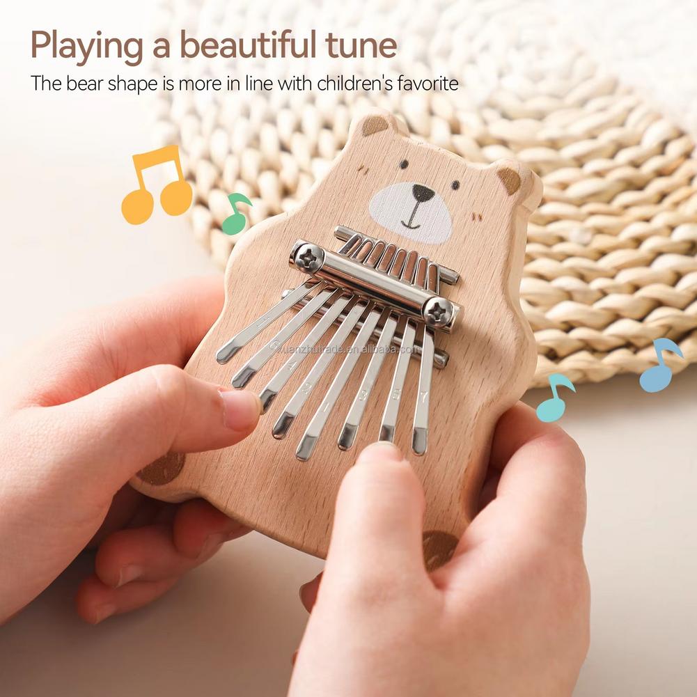 8키 미니 칼림바 휴대용 엄지 피아노 만화 곰 손가락  - A Musical Instrument With Keys 리뷰 및 가격
