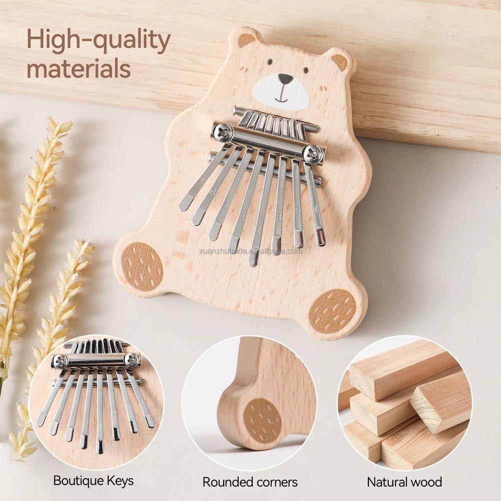 8키 미니 칼림바 휴대용 엄지 피아노 만화 곰 손가락  - A Musical Instrument With Keys 리뷰 및 가격