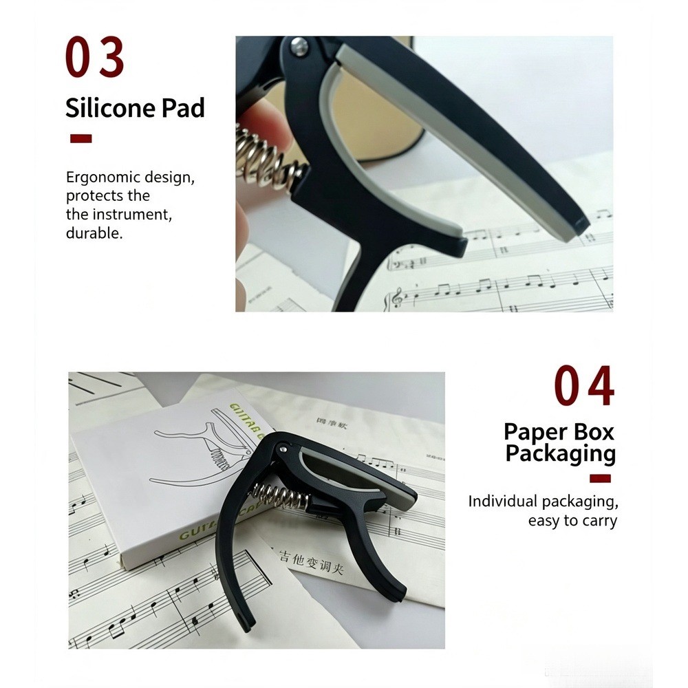 2 in 1 기타 카포(브리지 핀 풀러 포함), ABS - Musical Instrument Note 리뷰 및 가격