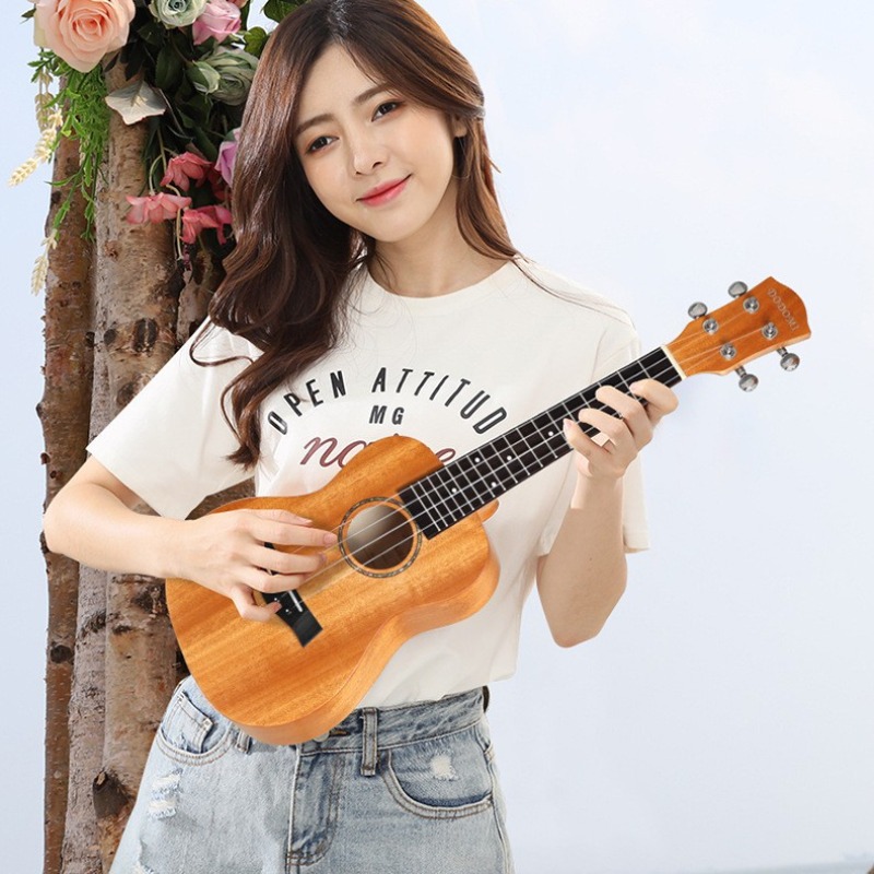 우쿨렐레 23인치 복숭아꽃 코어 베니어 전자 박스 EQ - Musical Instrument Ukulele 리뷰 및 가격